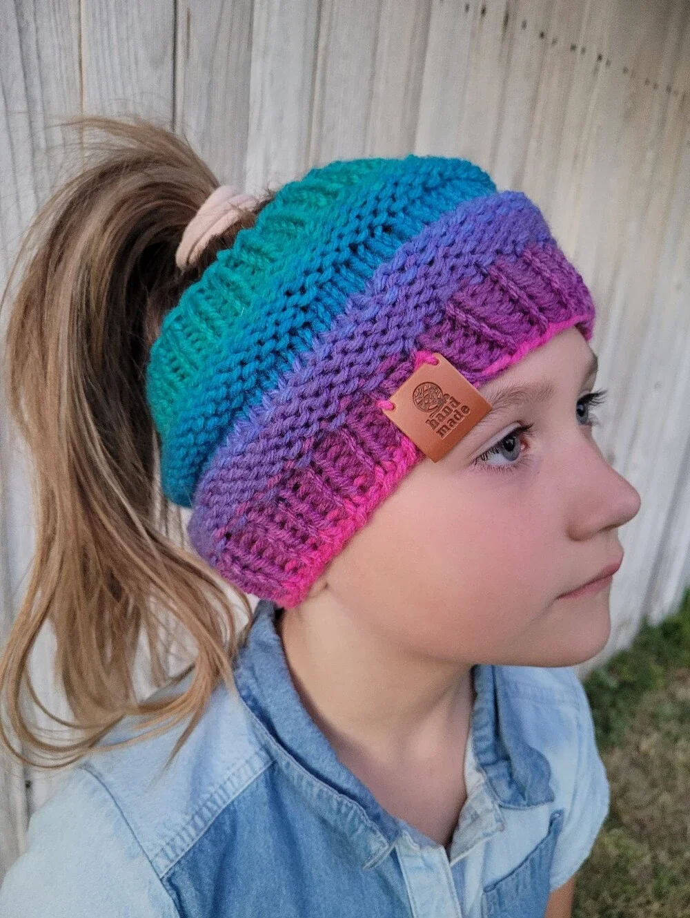 Kids Knit Headbands - Purple, Pink, Rainbow